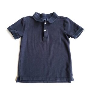 Janie & Jack 4T Solid Navy Pique Polo Uniform